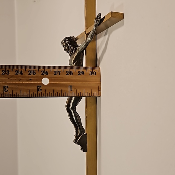 Holy Spiritual Religious Crucifix Cross in Pewter & Brass Finish (#4) - Picture 9 of 14